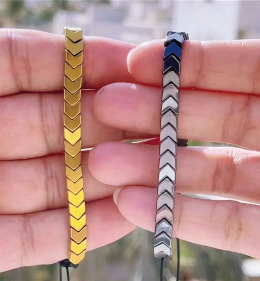 Couple Hematite Arrows Bracelet(Pack Of 2)