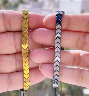 Couple Hematite Arrows Bracelet(Pack Of 2)