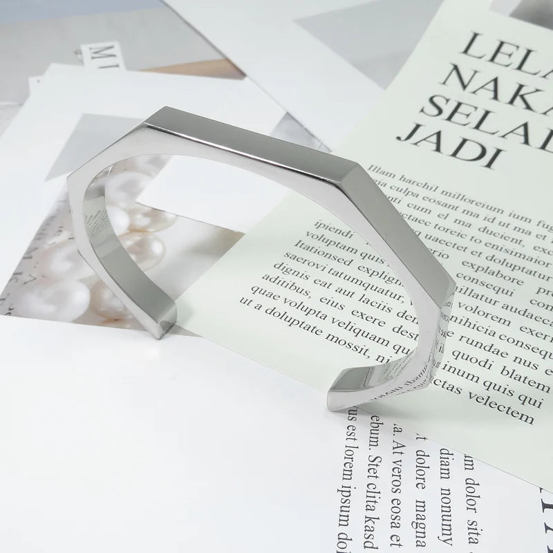 Hexagon Cuff Bangle
